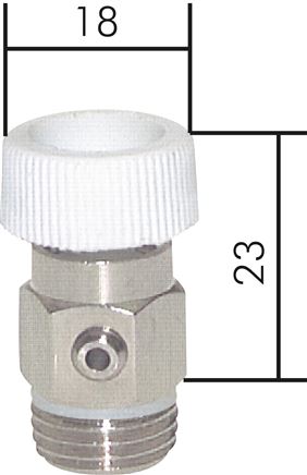 Exemplarische Darstellung: Ablass- und Entlüftungsventil ohne Tülle, G 1/4" & G 3/8"